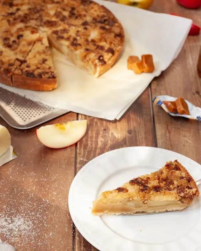 Tarte crumble pommes caramel